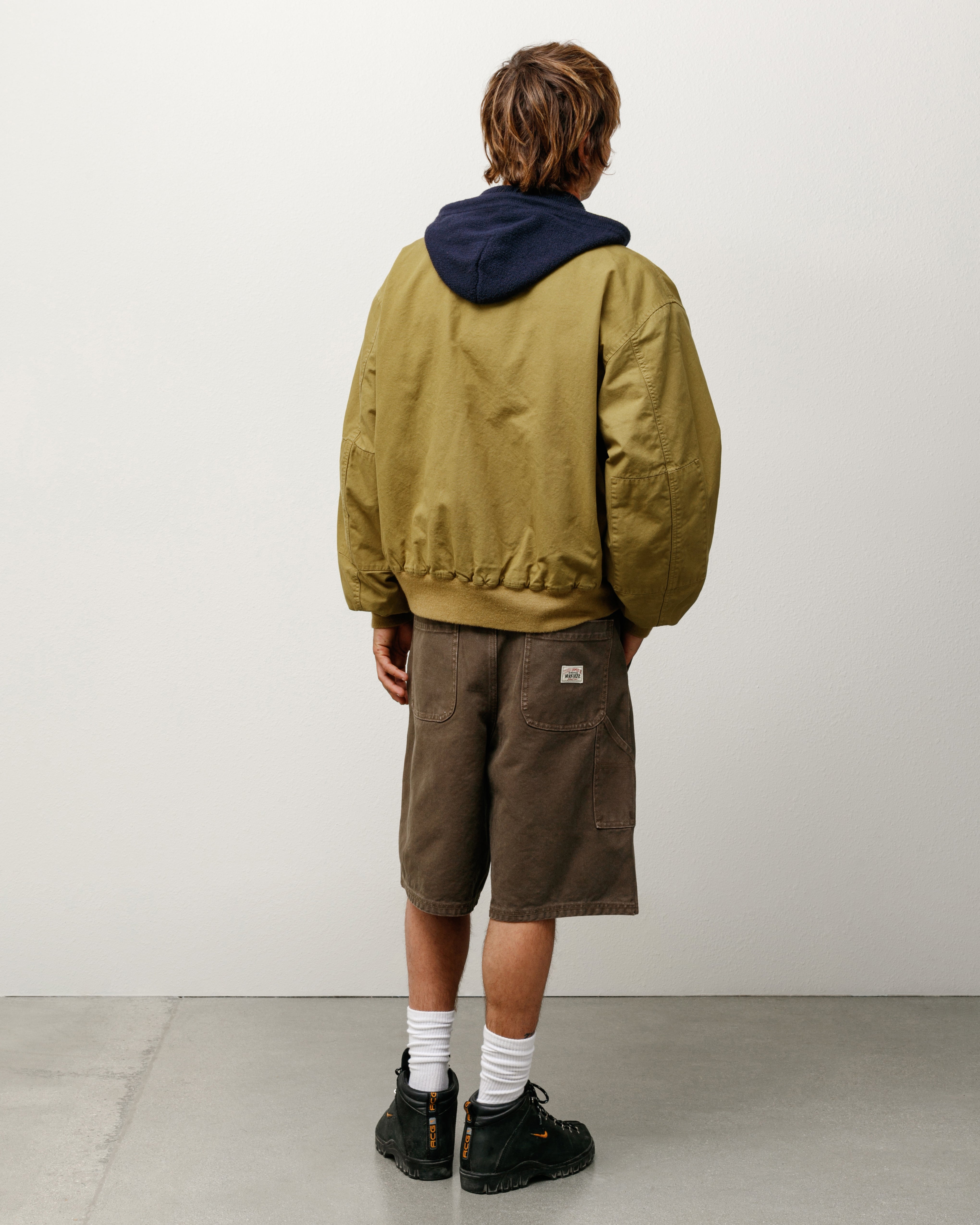 WASHED CANVAS WORK SHORT