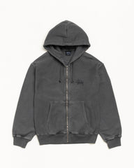 BASIC STÜSSY ZIP HOODIE PIGMENT DYED